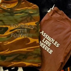 2 NWOT Assholes live forever T-Shirts